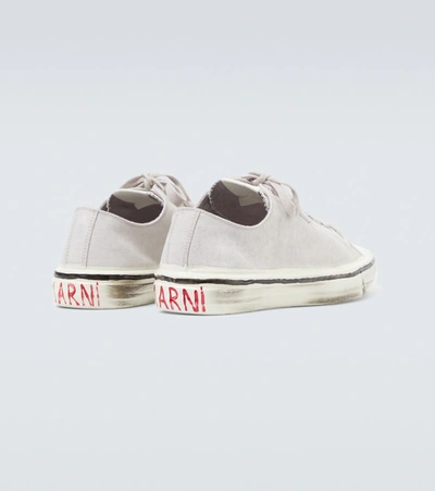 Shop Marni Gooey Low-top Sneakers In White