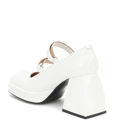 Shop Nodaleto Bulla Babies Patent Leather Pumps In White