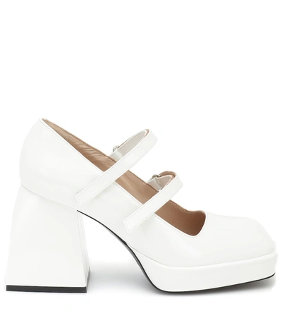 Shop Nodaleto Bulla Babies Patent Leather Pumps In White