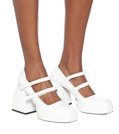 Shop Nodaleto Bulla Babies Patent Leather Pumps In White