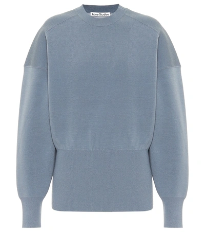 Shop Acne Studios Oversized Sweater In Blue