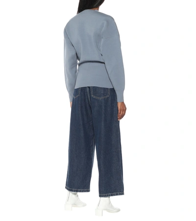 Shop Acne Studios Oversized Sweater In Blue