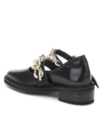 Shop Simone Rocha Embellished Leather Brogues In Black