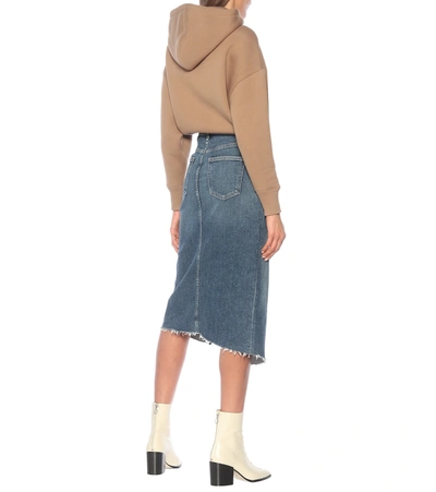 Shop Citizens Of Humanity Aubrey Stretch-denim Midi Skirt In Blue