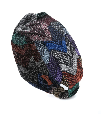 Shop Missoni Chevron Turban In Multicoloured