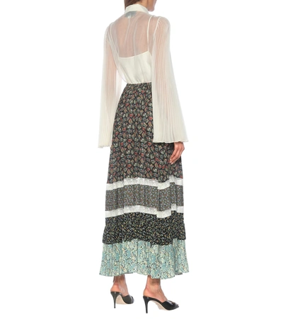 Shop Gucci X Liberty Floral Crêpe Maxi Skirt In Multicoloured