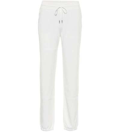 Shop Loro Piana Quiberon Silk And Cotton Sweatpants In White