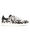 Isabel Marant Étoile Bart Leopard-print Calf Hair Sneakers In Black/white