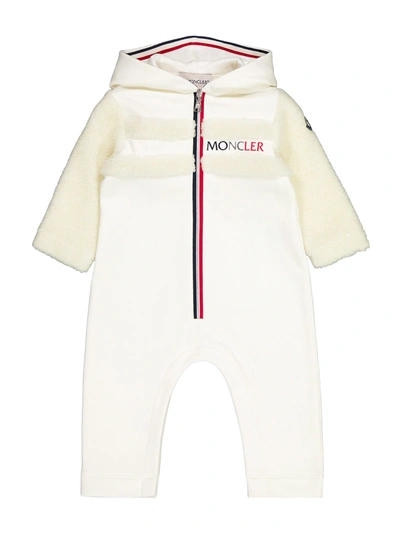 Shop Moncler Kids Babygrow For Unisex In White