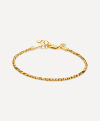 Shop Monica Vinader 18ct Gold Plated Vermeil Silver Woven Fine Chain Bracelet