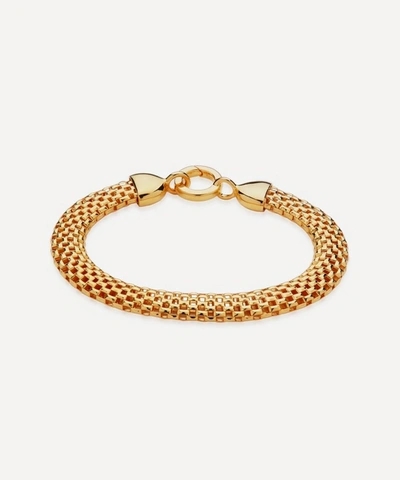 Shop Monica Vinader 18ct Gold Plated Vermeil Silver Woven Wide Chain Bracelet