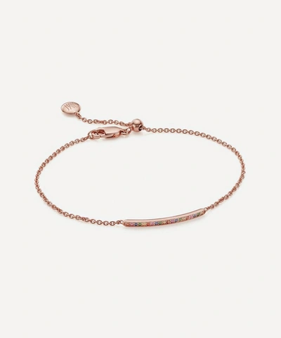 MONICA VINADER MONICA VINADER ROSE GOLD PLATED VERMEIL SILVER SKINNY GEMSTONE BRACELET 000712578