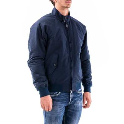 Shop Baracuta Men's Blue Cotton Outerwear Jacket