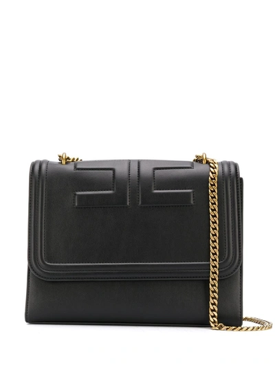 Shop Elisabetta Franchi Women's Black Polyester Shoulder Bag