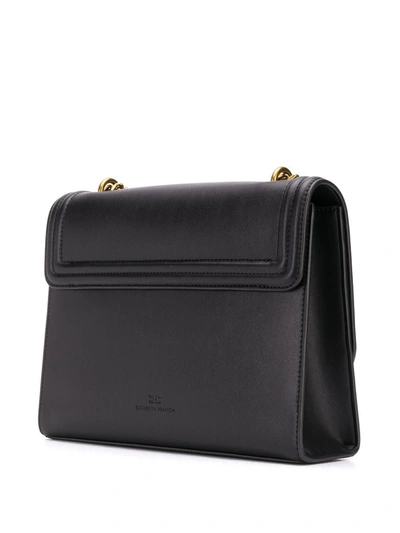 Shop Elisabetta Franchi Women's Black Polyester Shoulder Bag