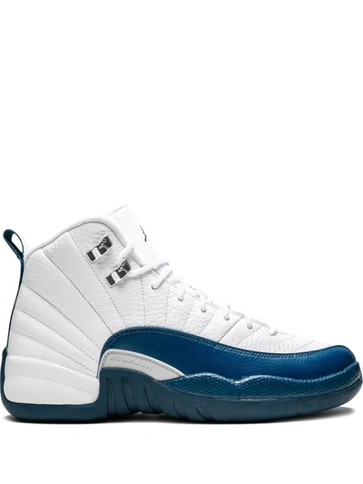 Shop Nike Air Jordan 12 Retro Bg "french Blue" Sneakers In White