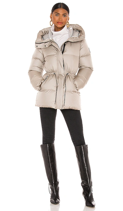 Shop Mackage Freya Puffer Jacket In Champagne