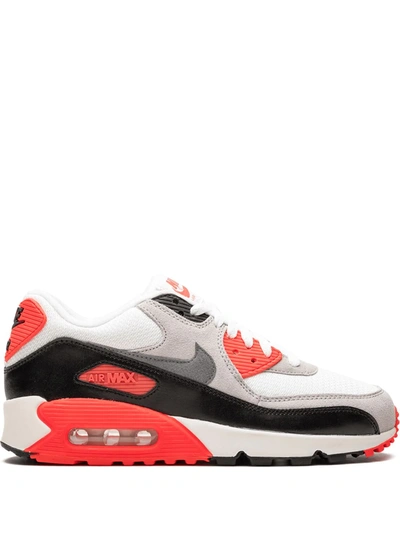 Shop Nike Air Max 90 Prem Mesh "infrared" Sneakers In Grey