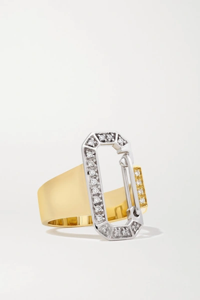 Shop Eéra 18-karat Yellow And White Gold Diamond Ring