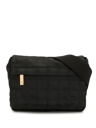 Pre-owned Chanel 2005 Cc Logo Belt Bag In Black