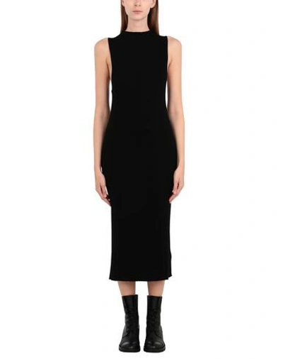 Shop Ninety Percent Ribbed Racer Front Dress Woman Midi Dress Black Size L Tencel, Nylon