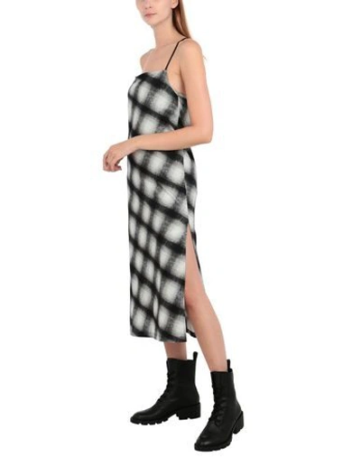 Shop Ninety Percent Plaid Check Bw Woman Midi Dress Black Size M Organic Cotton