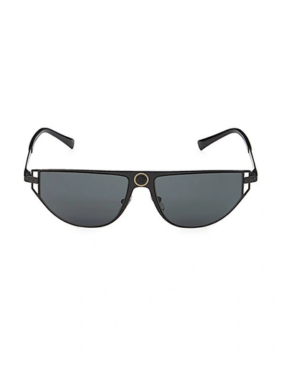 Shop Versace Women's 57mm Half Moon Sunglasses In Black