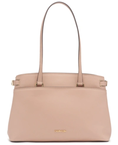 Shop Calvin Klein Avery Tote In Pale Rose