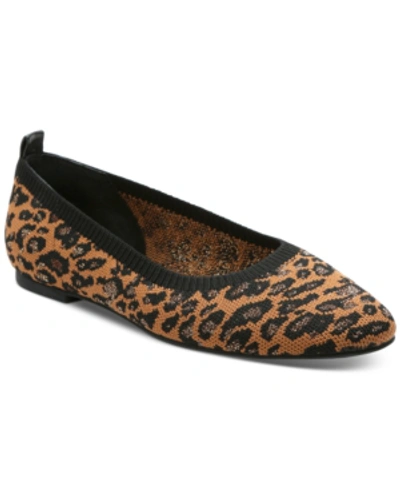 Shop Sanctuary Social "smart Creation" Knit Ballet Flats Women's Shoes In Leopard