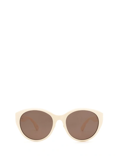 Shop Gucci Gg0814sk Ivory Sunglasses In 2