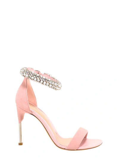 Shop Alexander Mcqueen Crystal Strap Sandals In Pink