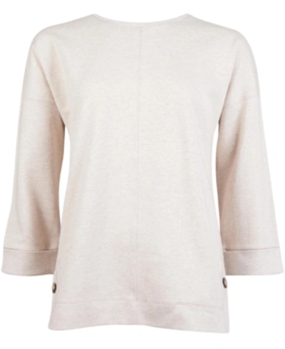 Shop Barbour Monteith Overlay Sweater In Oatmeal