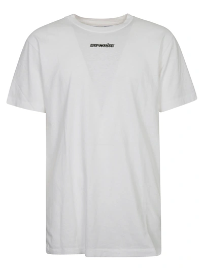 Shop Off-white Marker Slim T-shirt In White/blue