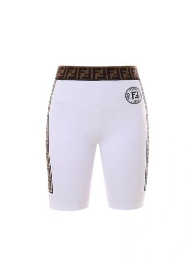 Shop Fendi Leggings In White