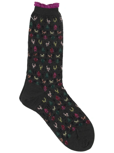 Shop Antipast Socks In Charcoal