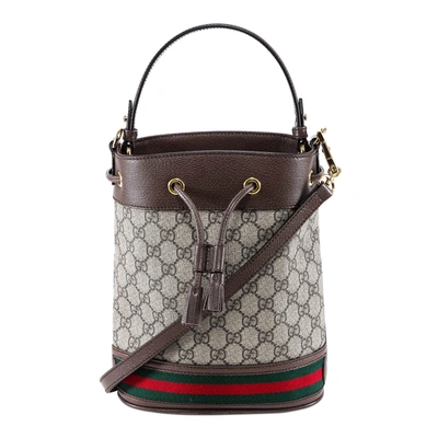 Shop Gucci Ophidia Gg Bucket Bag Small In Beige
