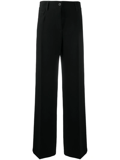 Shop Alberto Biani Wide Leg Trousers In Black