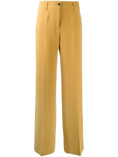 Shop Alberto Biani Straight-leg Tailored Trousers In Yellow