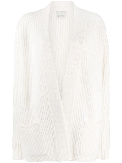 Shop Laneus Chunky Ribbed-knit Cardi-coat In White