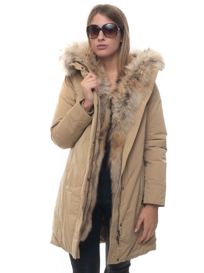 Woolrich Luxury Boulder Coat Fr Hooded Harrington Jacket Beige Polyester  Woman | ModeSens
