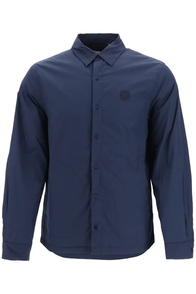 Shop Kenzo Padded Shirt In Blue