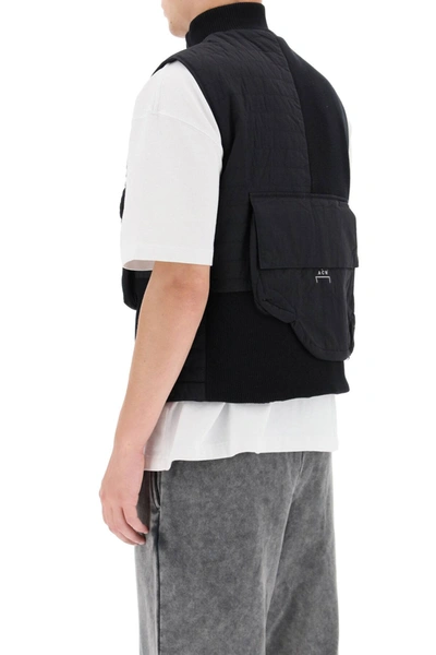 Shop A-cold-wall* Bimaterial Asymmetrical Vest In Black