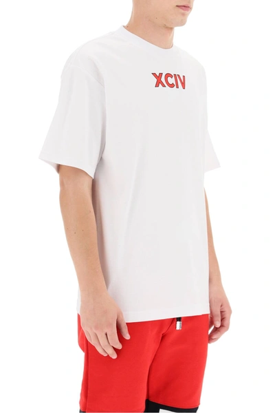 Shop Gcds T-shirt With Logo Band In White,red,black