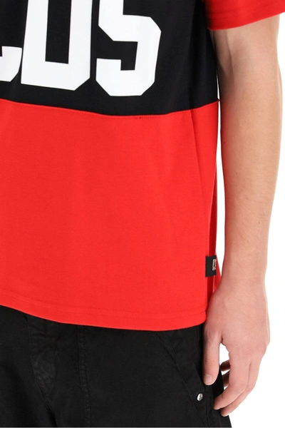 Shop Gcds T-shirt With Logo Band In Red,white,black