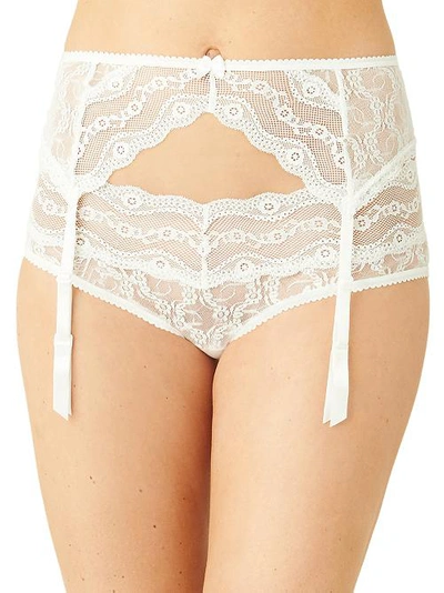 Shop B.tempt'd By Wacoal Lace Kiss Garter Belt In White