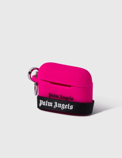 Shop Palm Angels Airpods Pro Logo Case In Pink