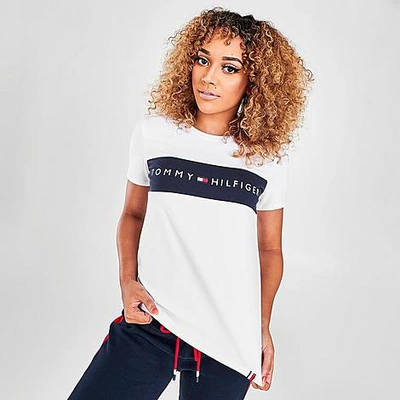 Shop Tommy Hilfiger Women's Colorblock T-shirt In White