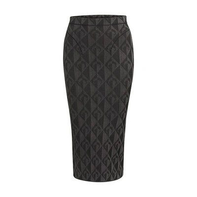 Shop Marine Serre Flared Skirt In 0 Black