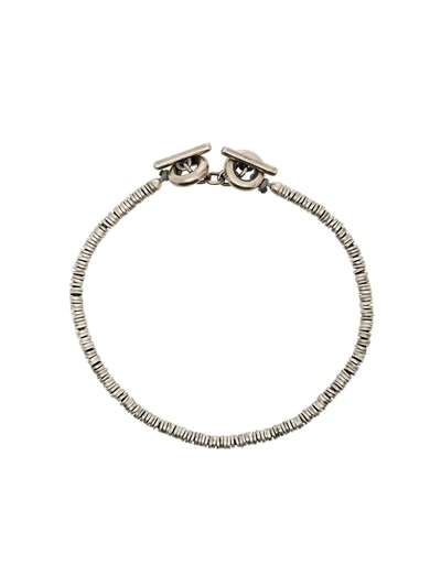 Shop M Cohen Bead-chain Stacked Bracelet In Silver