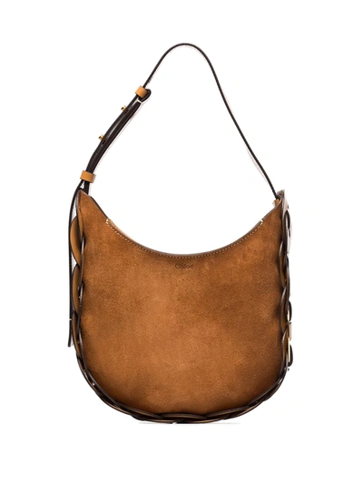Shop Chloé Small Darryl Shoulder Bag In Brown